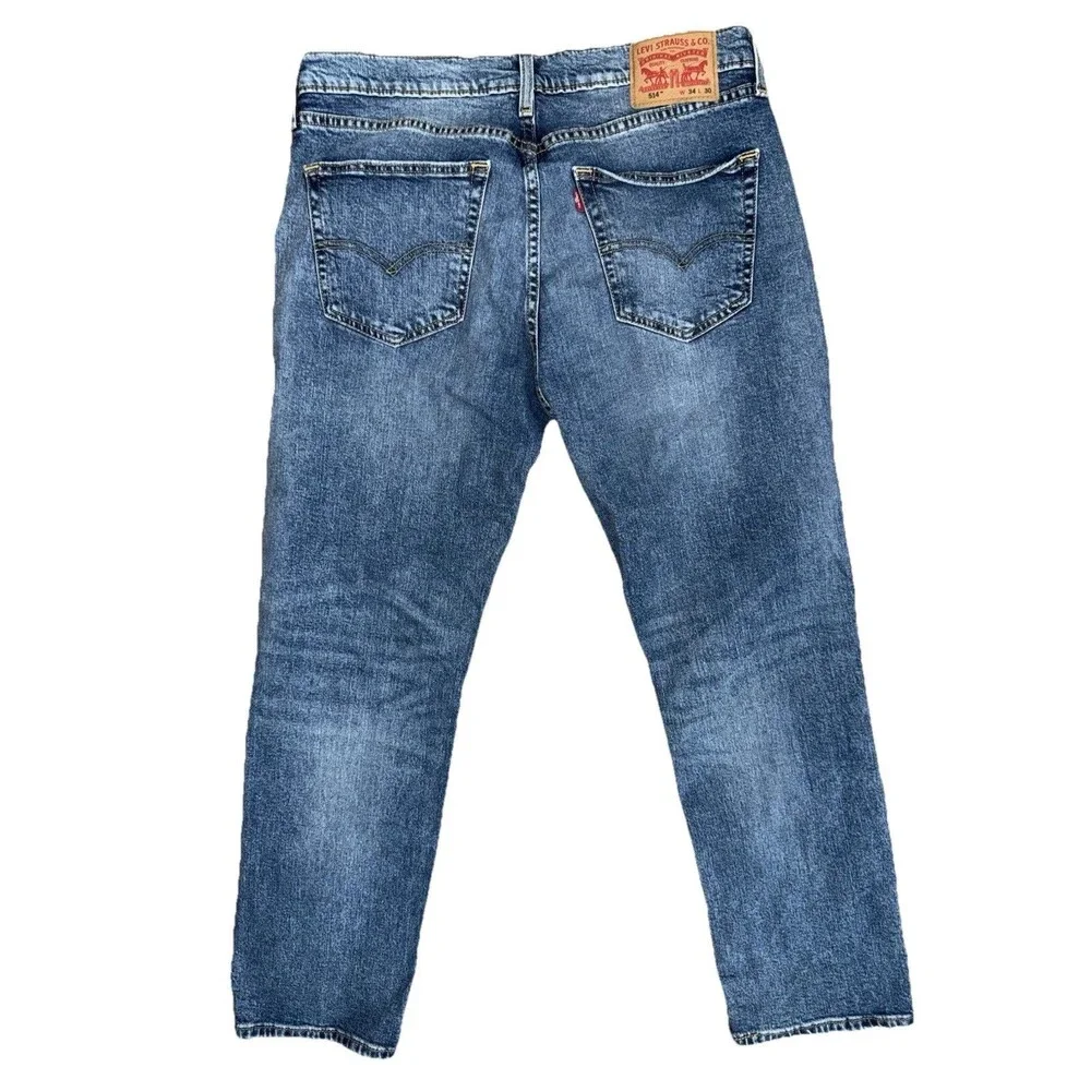 Levi’s 514 Mens 34x30 Blue Denim Straight Leg Jeans